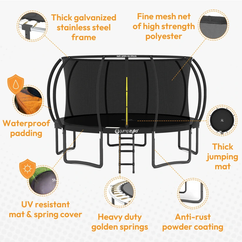 Jumpzylla Premium Trampoline with Extra Protection | ASTM Safety Certified - Image 2