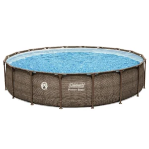 Coleman Power Steel 18 ft. x 48 in. Round Metal Frame Above Ground Pool Set