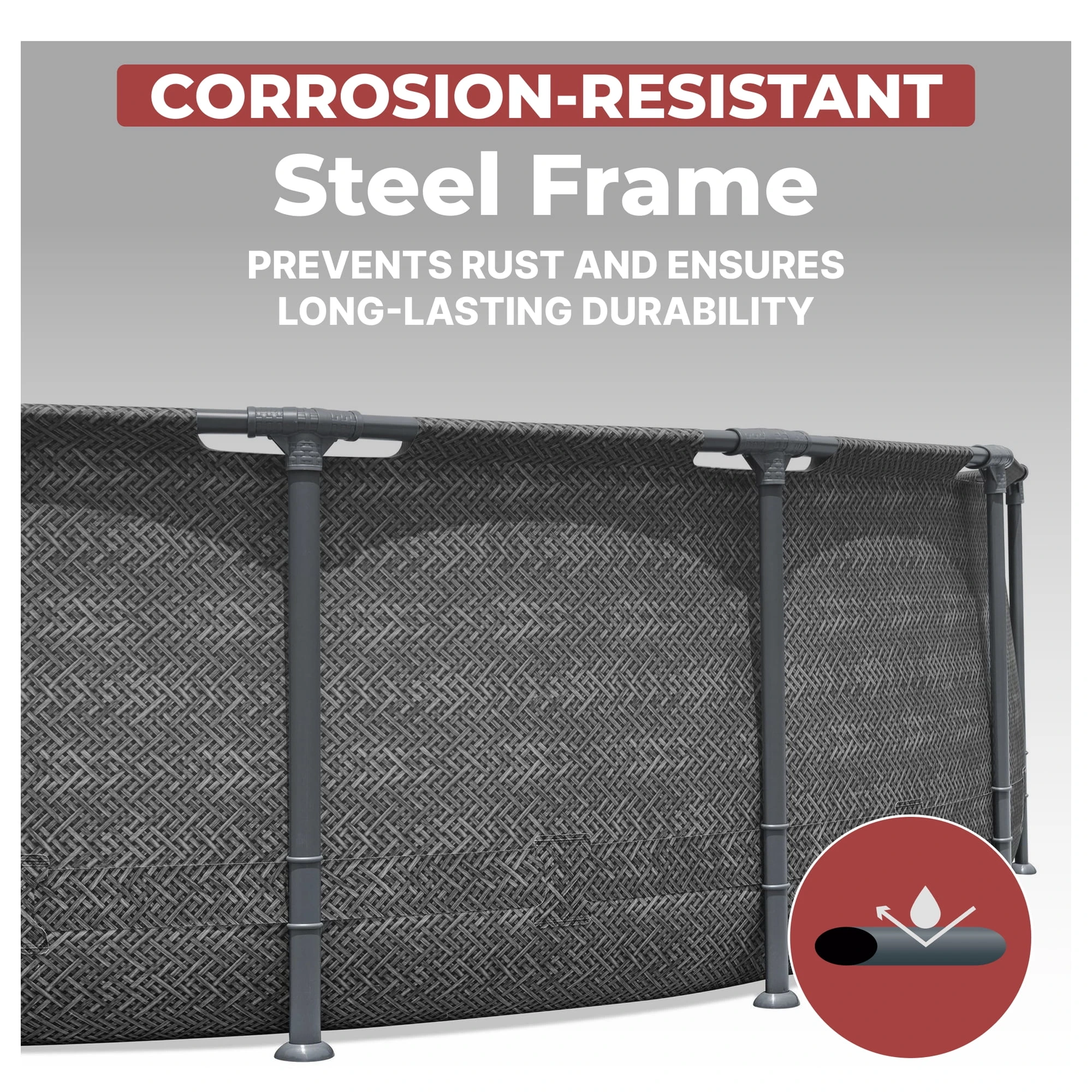 Coleman Power Steel 16 ft. x 42 in. Round Metal Frame Above Ground Pool Set - Image 7