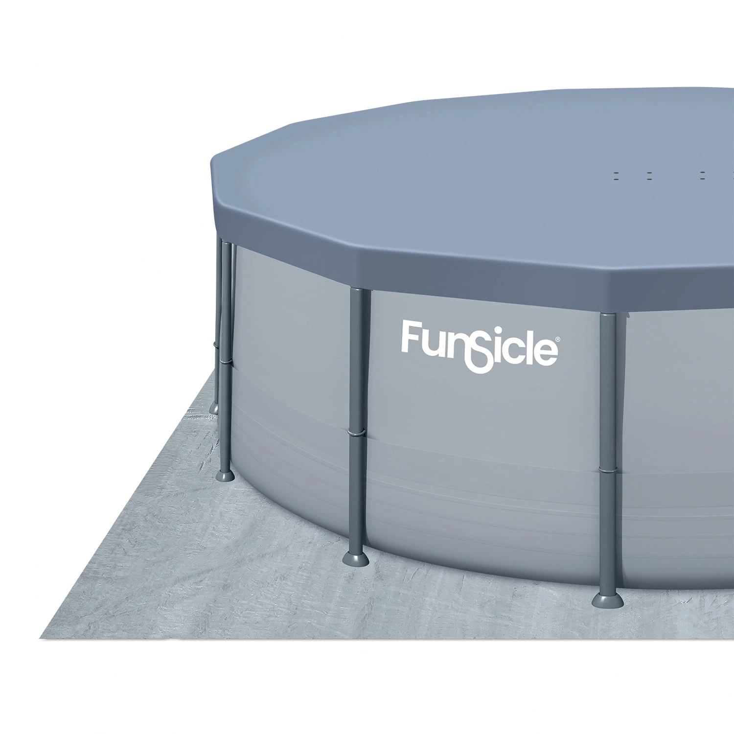 Funsicle Oasis Above Ground Metal Frame Swimming Pool Set – with FB1200S AutoSkimmer Pump, Ladder, Cover, Cloth & Deluxe Maint. Kit, 14′ x 48″, Round, Gray - Image 8