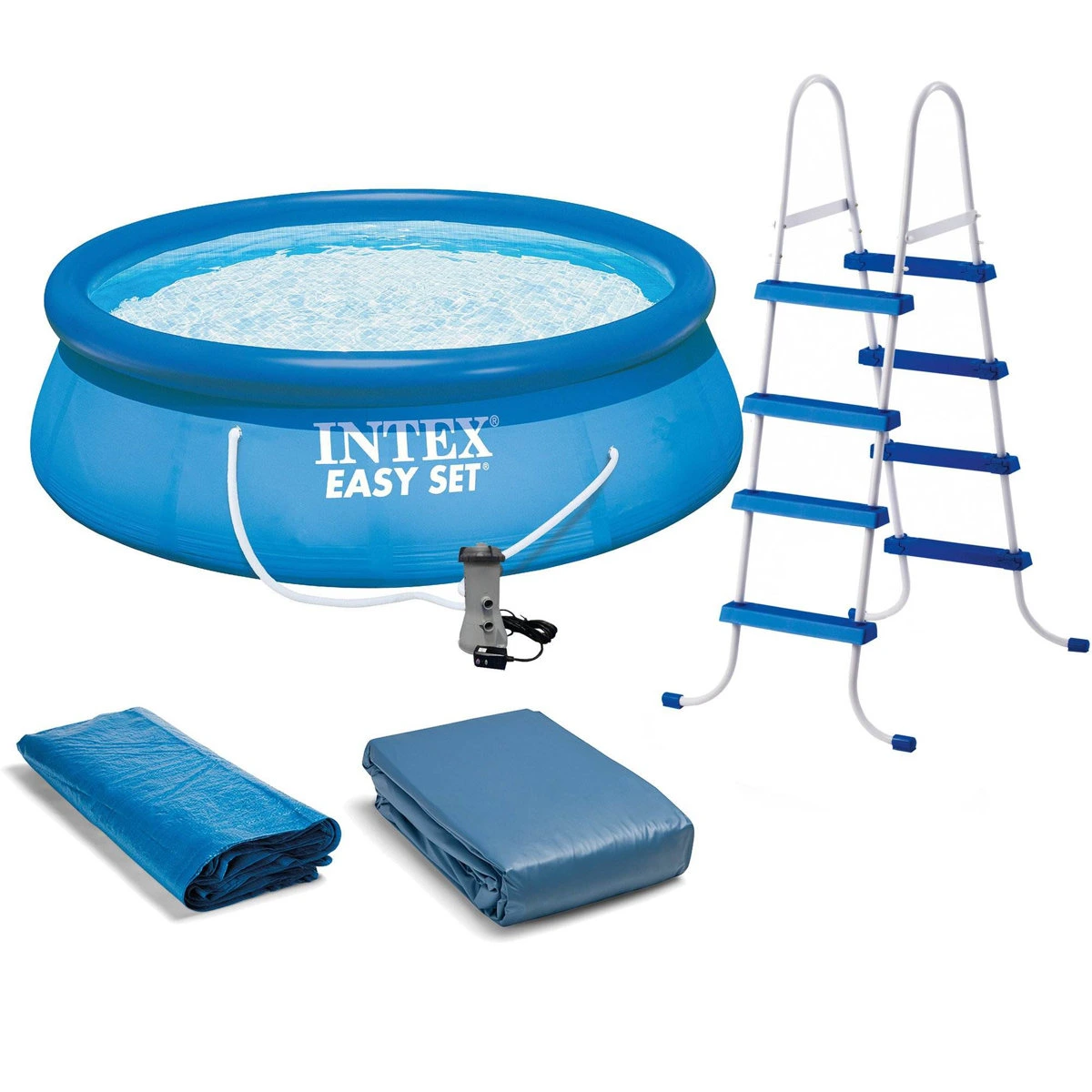 Intex 15ft x 48in Easy Swimming Pool Kit w/ 1000 GPH GFCI Filter Pump 26167EH - Image 2
