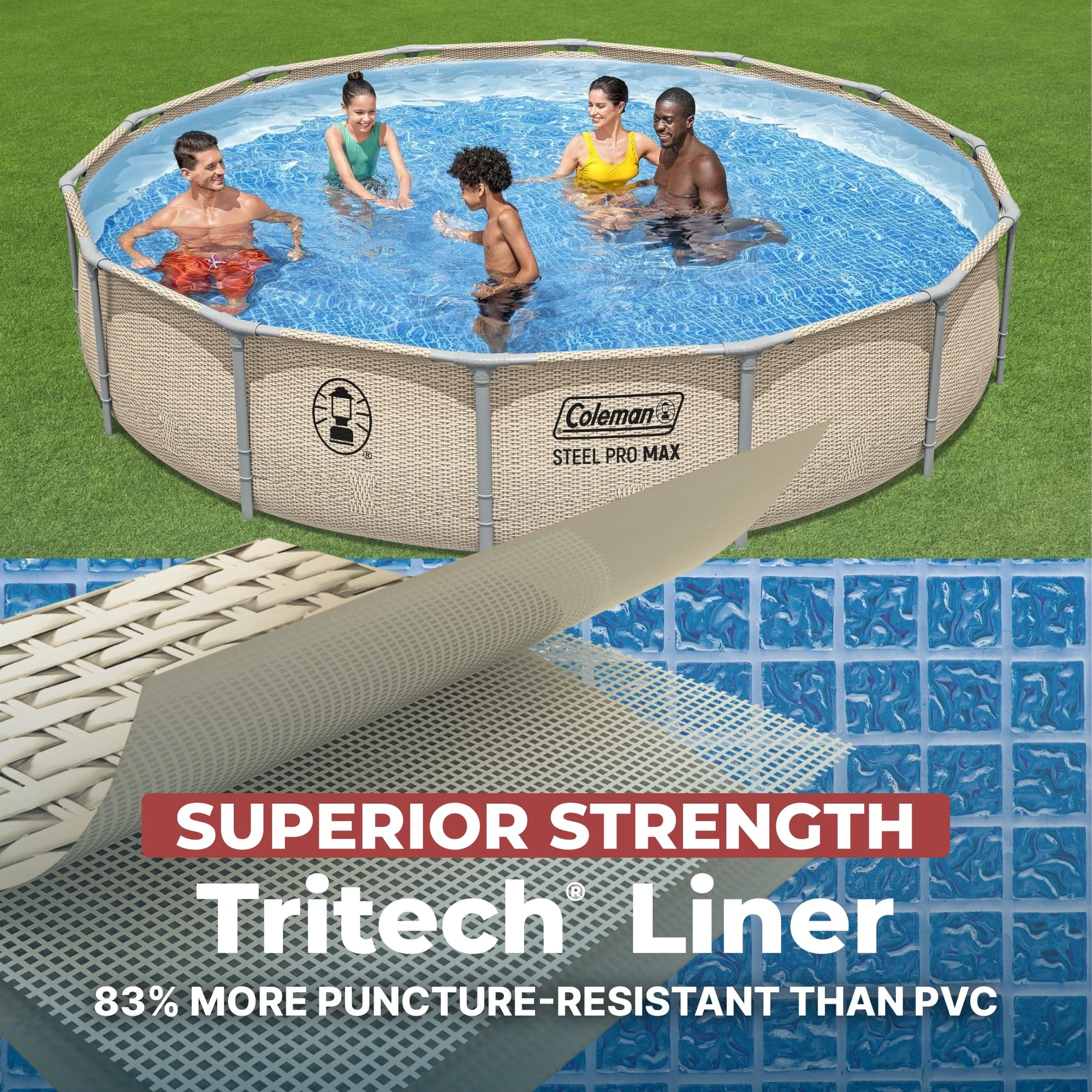 Coleman Steel Pro Max 14′ x 33″ Round Metal Frame Above Ground Pool Set - Image 6