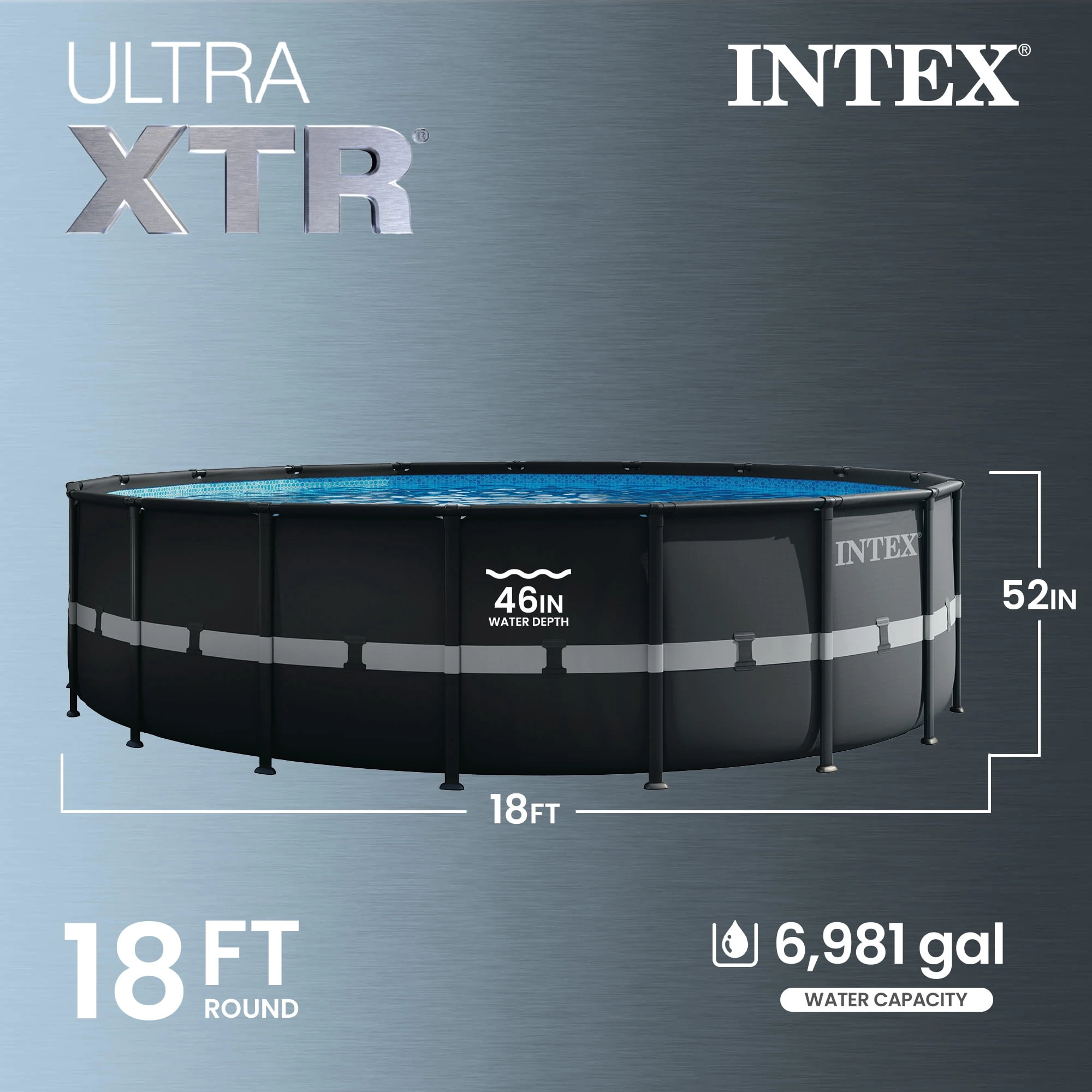 INTEX Ultra XTR 18ft x 52in Round Above Ground Pool Set, Sand Filter Pump - Image 3