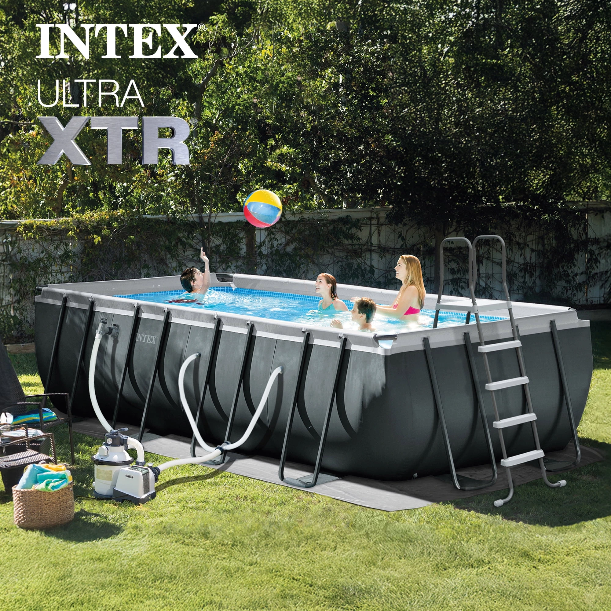 INTEX 18ft x 9ft x 52in Ultra XTR Above Ground Pool and Solar Pool Cover - Image 2