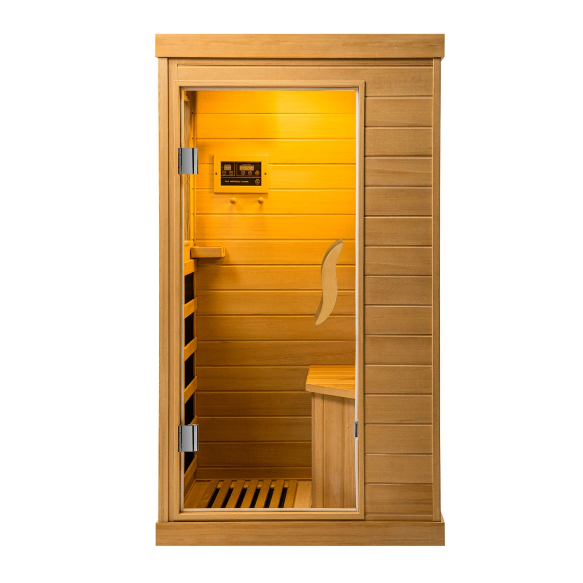 HomeMiYN Far Infrared Wood Sauna Box ,traditional Sauna Room Indoor Home Spa Low-emf Dry Saunas Single Person Spa Canada Hemlock,nature - Image 2