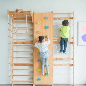 Avenlur Walnut | Swedish Ladder Jungle Gym Wall Mounted