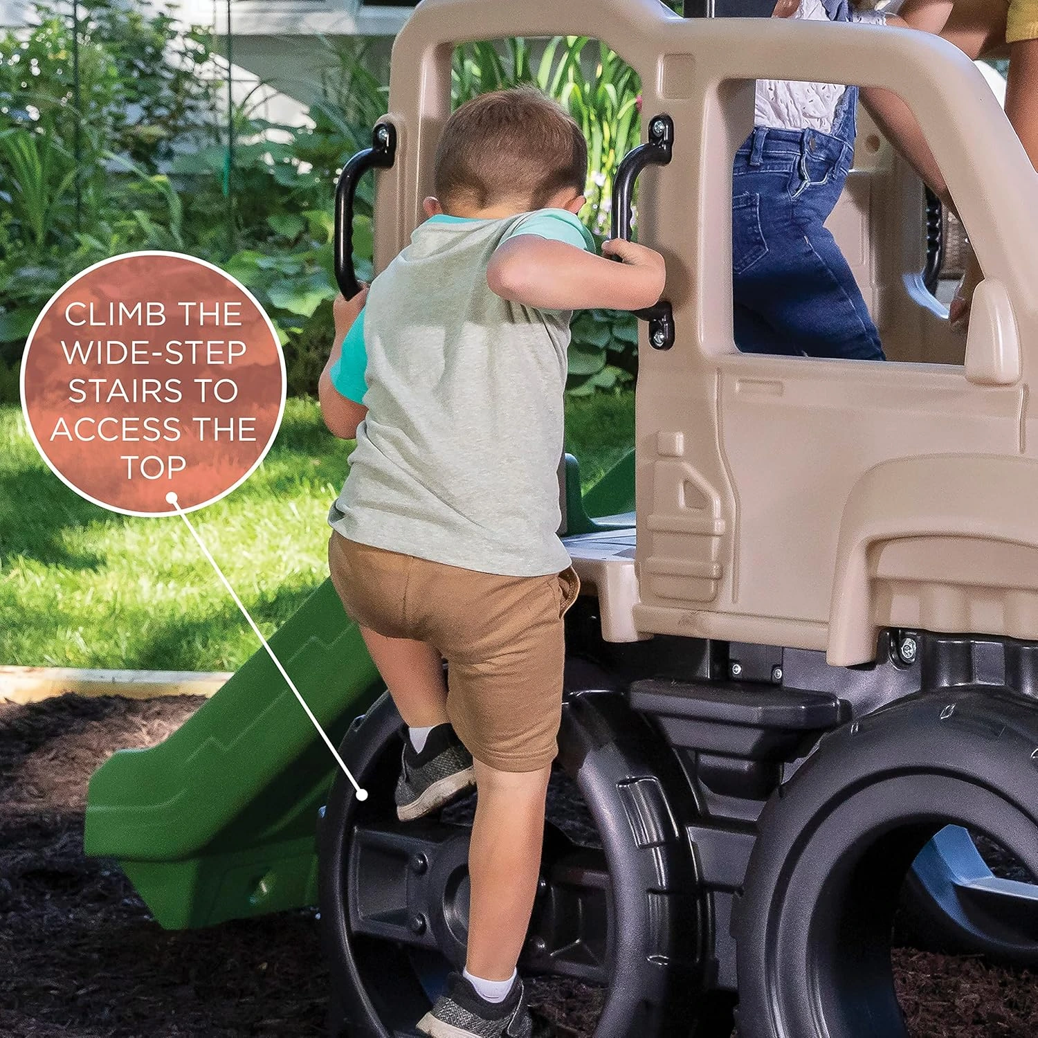 Step2 Truck Climber, Kids Outdoor Playset, Backyard Playground Set, Slide & Climbing Wall, Outside Jungle Gym, for Toddlers 2-5 Years Old - Image 5
