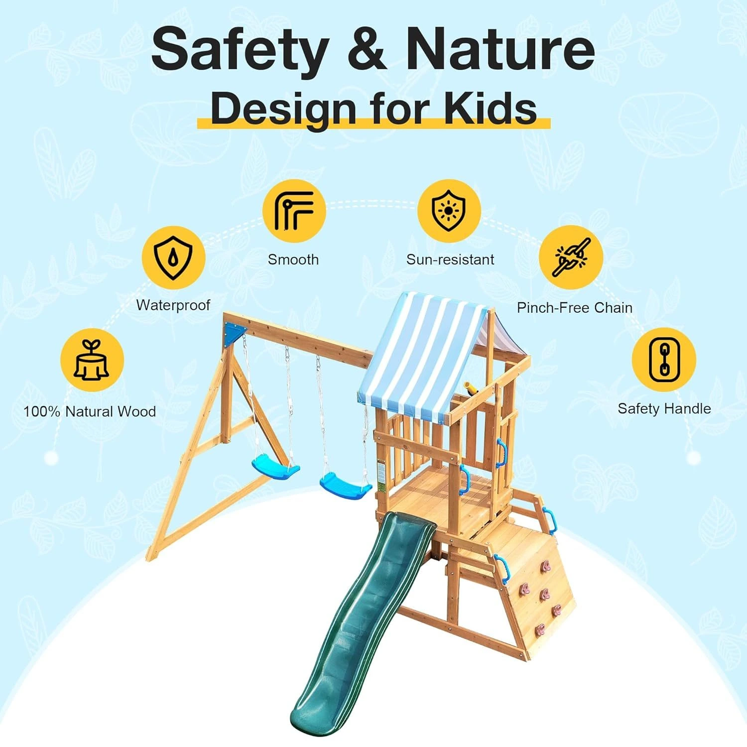 ROBUD Wooden Swing Sets for Backyard - Image 5