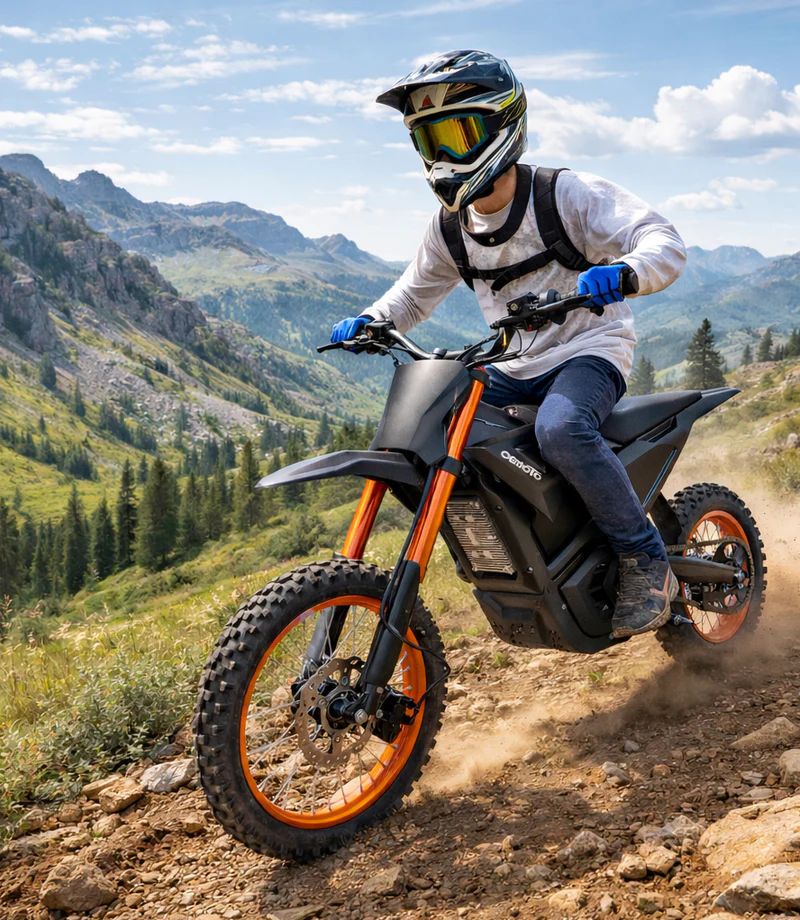 CEMOTO D-Series 3000W–6000W 40 to 53 mph Top Speed Off-Road Electric Dirt Bike for Teens & Adults - Image 2