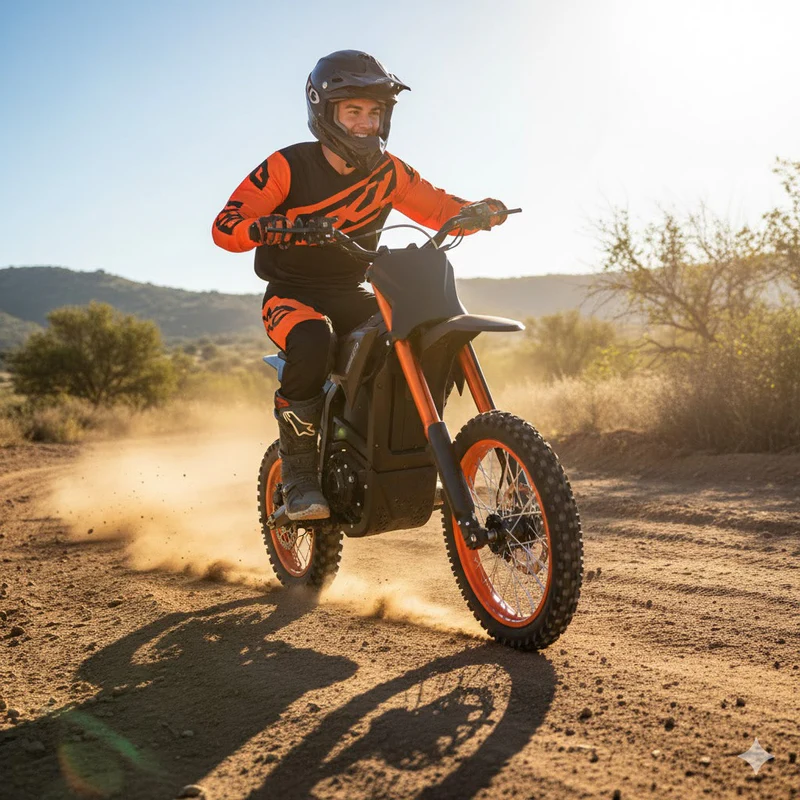 CEMOTO D-Series 3000W–6000W 40 to 53 mph Top Speed Off-Road Electric Dirt Bike for Teens & Adults - Image 4