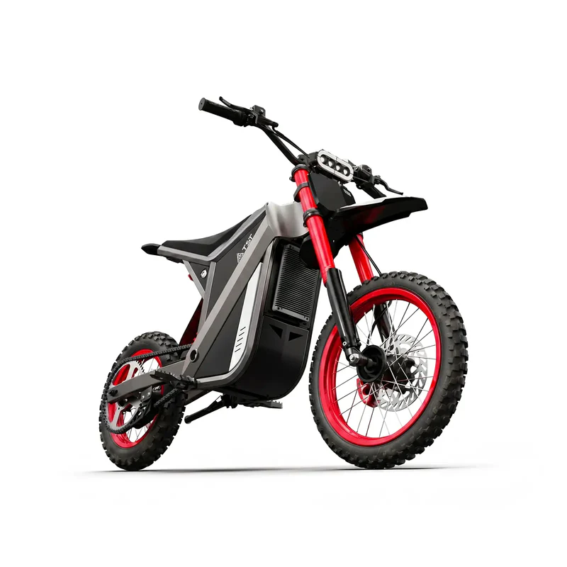 TST GT63 Electric Dirt Bike, 2400W Brushless Hub Motor, 45 MPH Top Speed, 48V 22.5Ah Battery with 50 Mile Range, 210Nm Torque, Front Hydraulic Suspension - Image 3