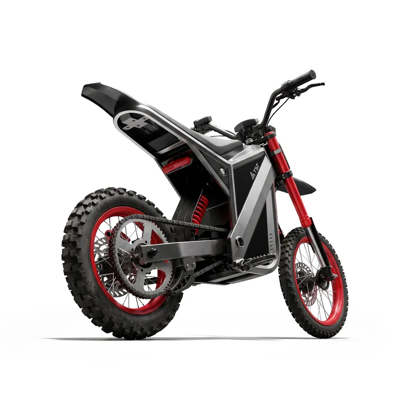 TST GT63 Electric Dirt Bike, 2400W Brushless Hub Motor, 45 MPH Top Speed, 48V 22.5Ah Battery with 50 Mile Range, 210Nm Torque, Front Hydraulic Suspension - Image 4
