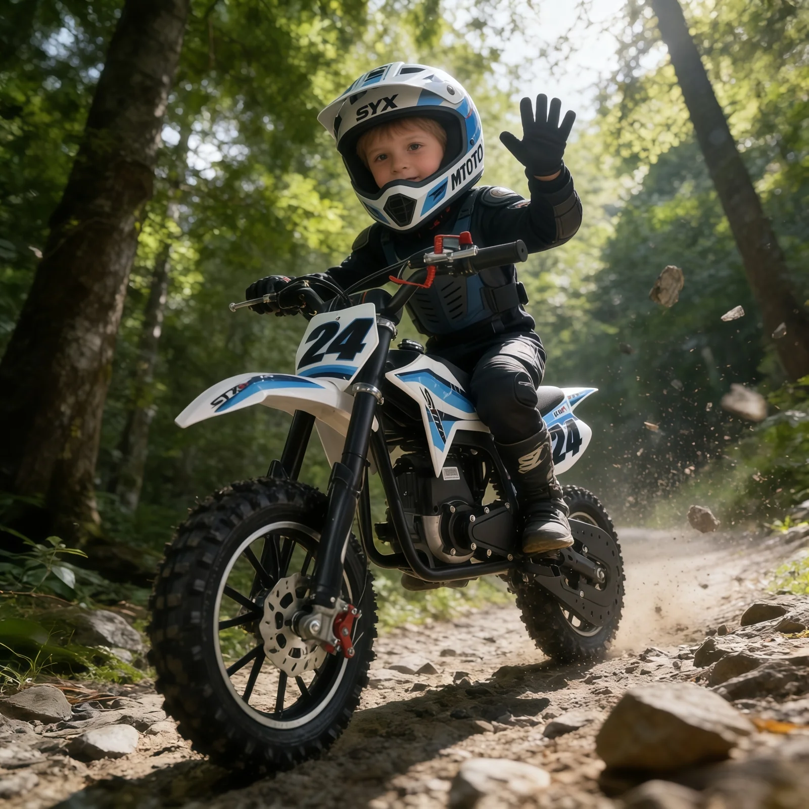 SYX MOTO MK 40cc 4 Stroke Mini Dirt Bike Pull Start Automatic Transmission Pit Bike for Kids - Image 2