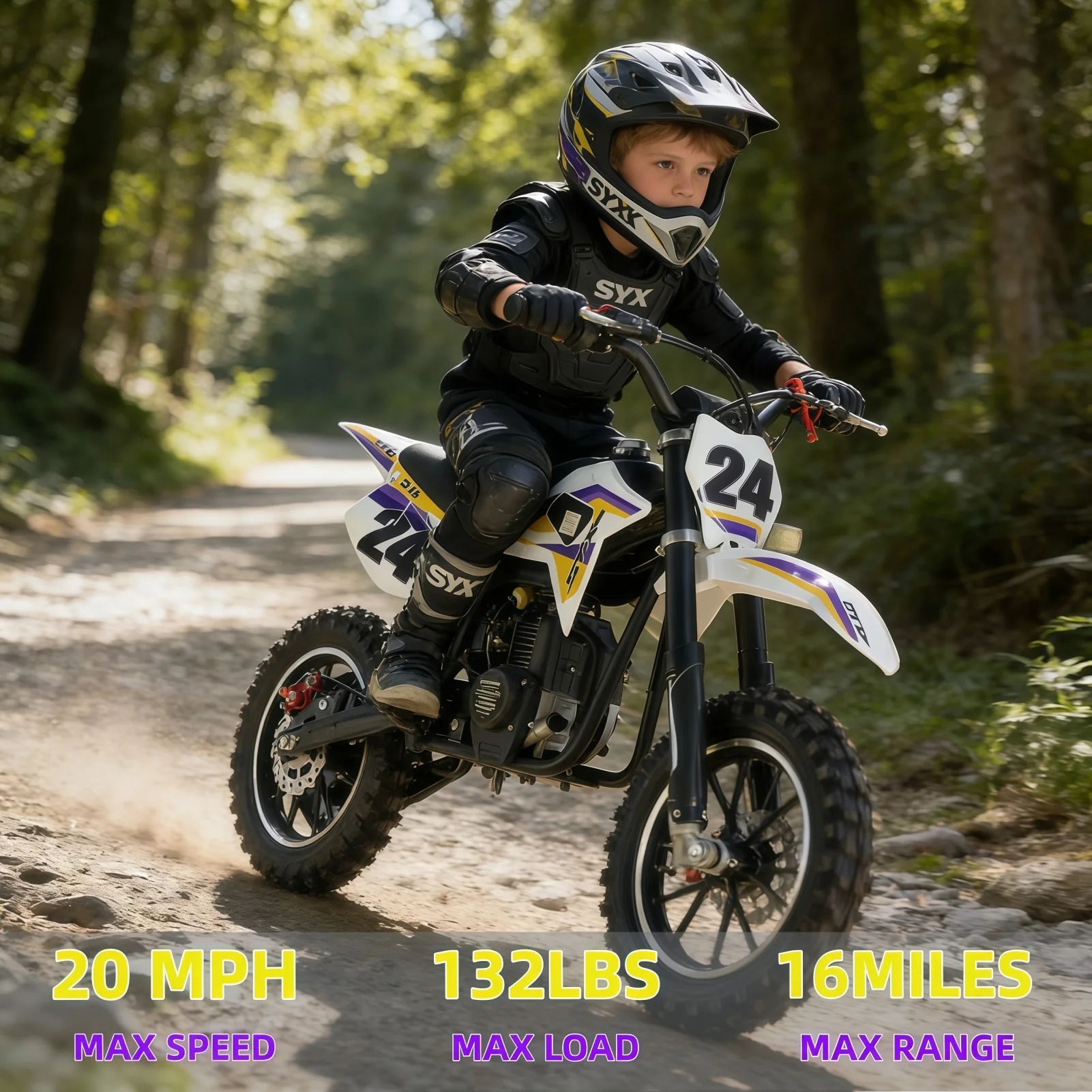 SYX MOTO MK 40cc 4 Stroke Mini Dirt Bike Pull Start Automatic Transmission Pit Bike for Kids - Image 9