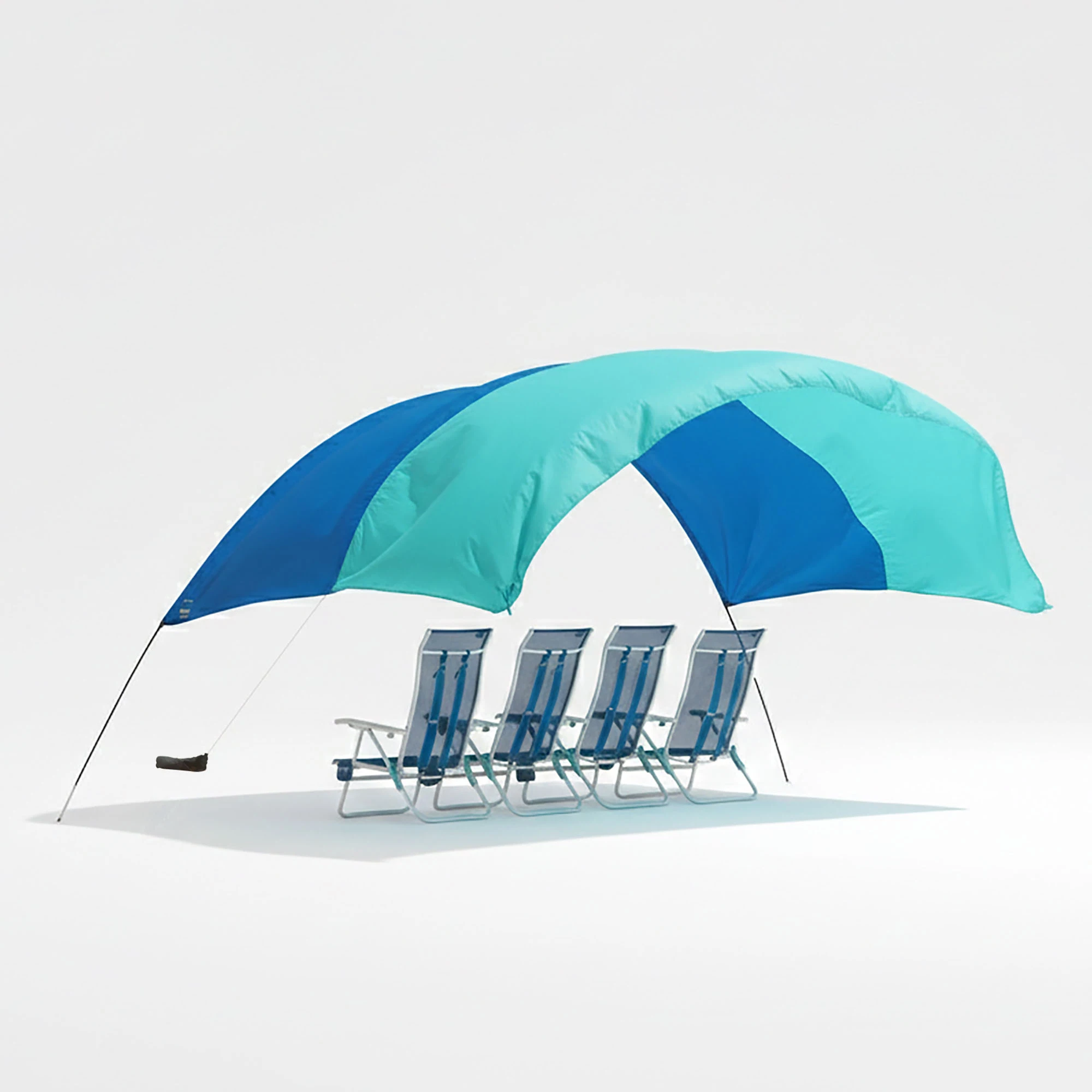 Shibumi Shade Classic Bundle with Quiet Canopy, the Original Wind-Powered Beach Shade, Provides 150 Sq. Ft. of Shade, Weighs Only 4 Lbs, Sets up in 3 Min