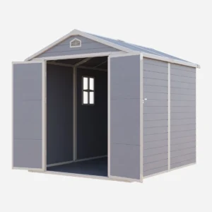 JoyDale 4×6 Ft Resin Outdoor Storage Shed With Built-in Ventilation & Lockable Door For Backyard