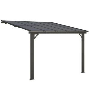 AECOJOY 10’x10′ Adjustable Height Wall Mounted Outdoor Gazebos Pergola