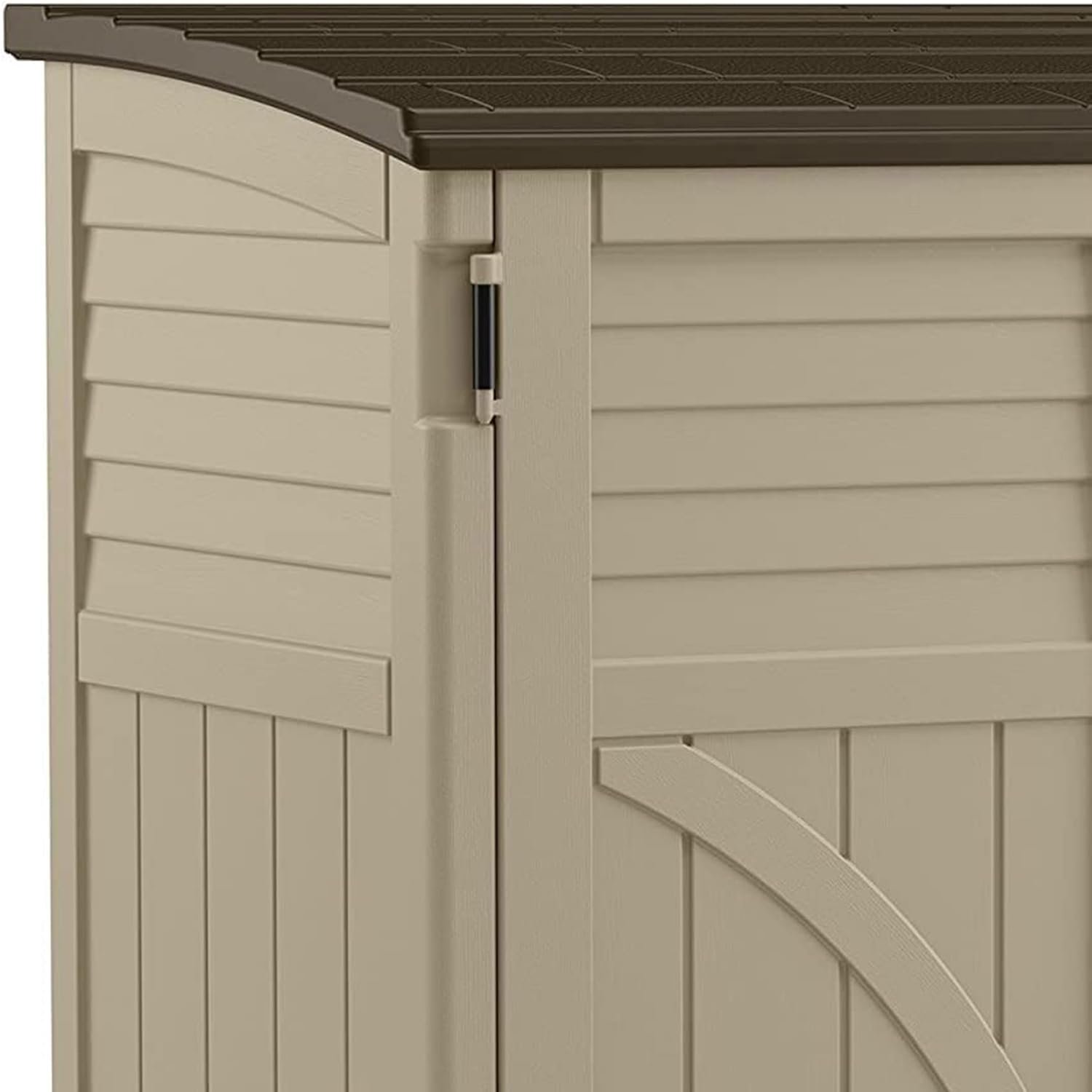 Suncast 34 Cu Ft Horizontal Resin Storage Shed – Outdoor Storage Shed with Floor Included, Lockable, Weatherproof, Fits Small - Image 5