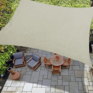 KGORGE Outdoor Waterproof Rectangle Sun Shade Sail for Patio/Pool