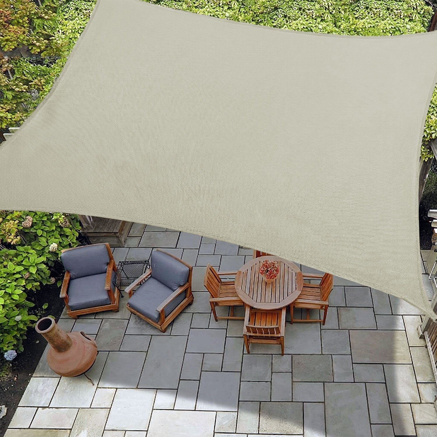 KGORGE Outdoor Waterproof Rectangle Sun Shade Sail for Patio/Pool