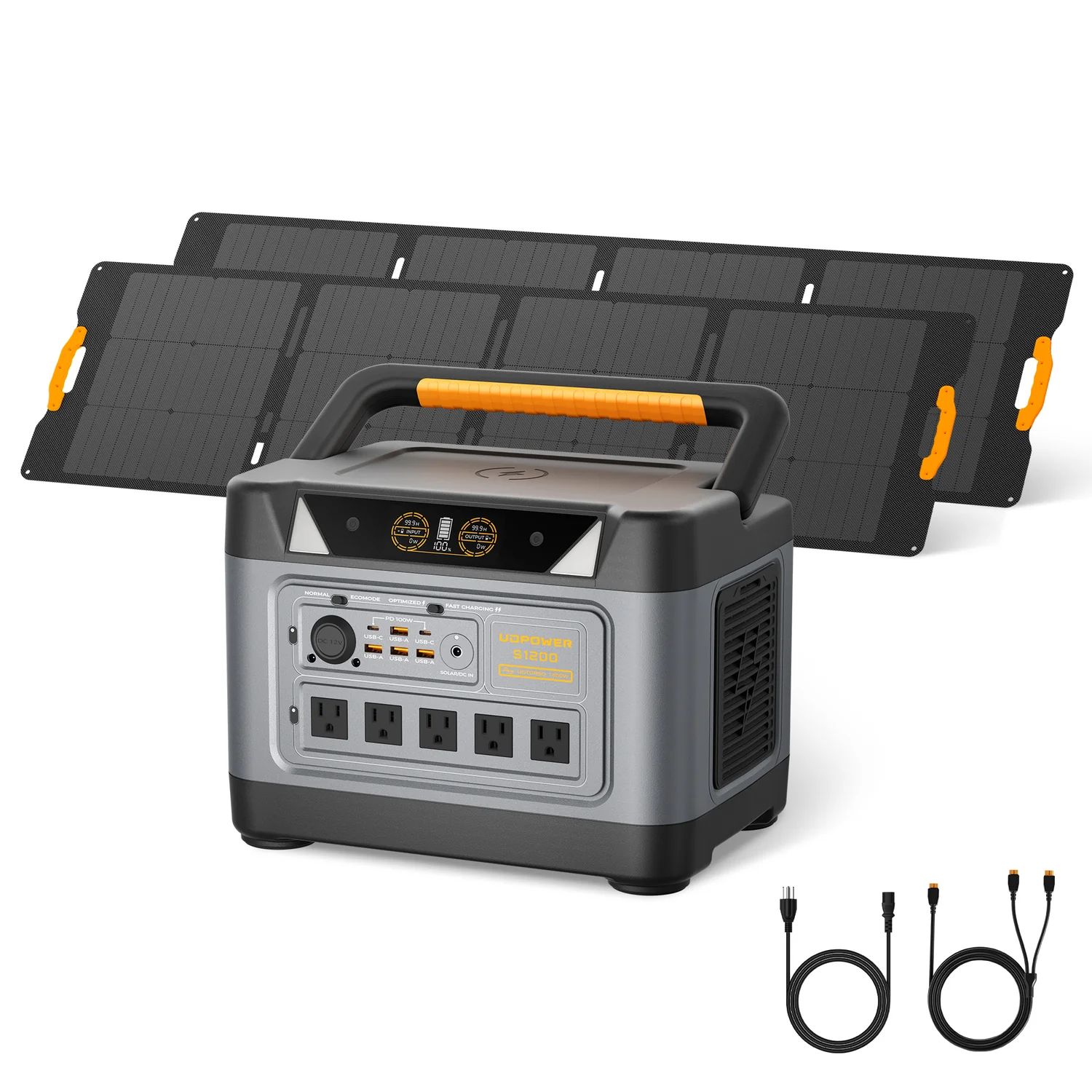 UDPOWER S1200 Portable Power Station 1200W (Surge 1800W), Max 400W Solar Input, UPS, UL2743, for Home RV Emergency, Pure Sine Wave Visit the UDPOWER Store - Image 12