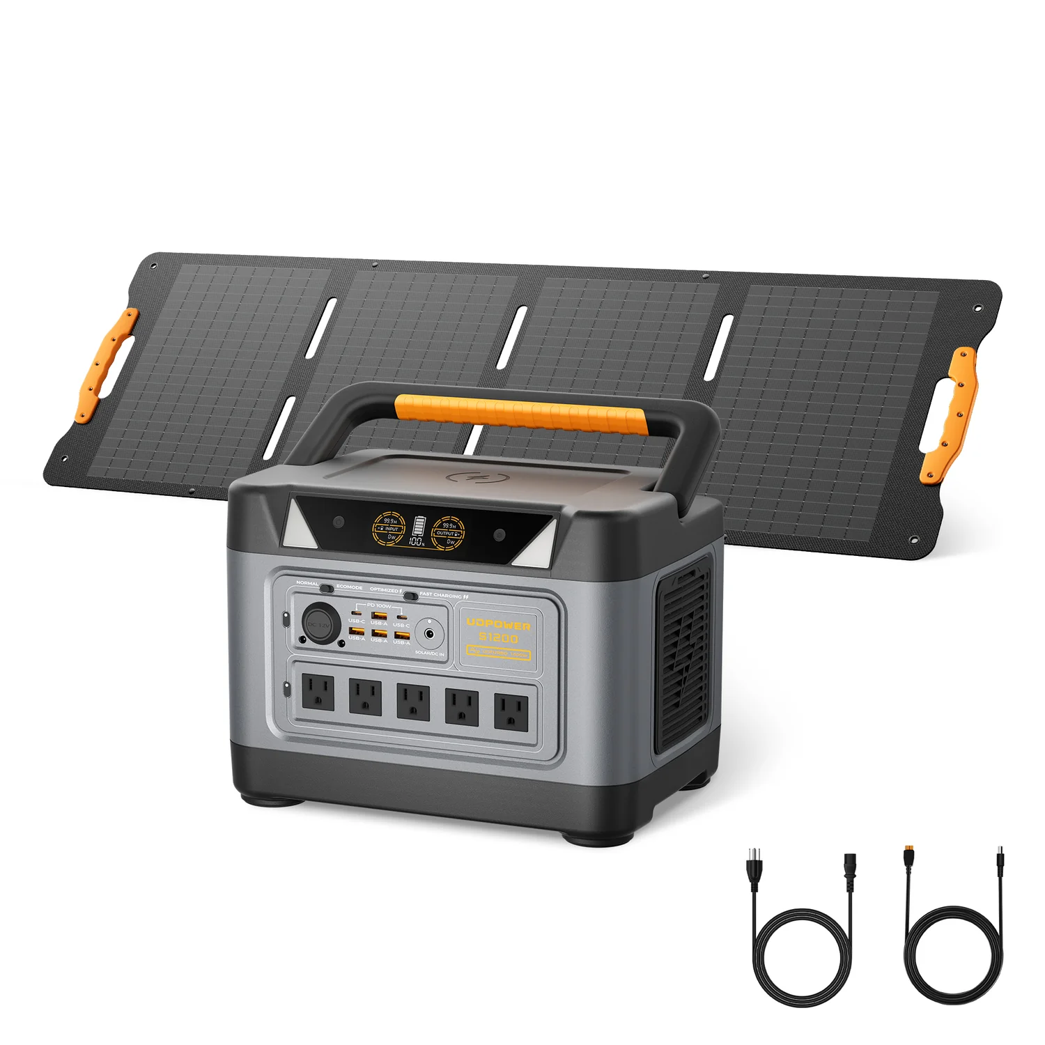 UDPOWER S1200 Portable Power Station 1200W (Surge 1800W), Max 400W Solar Input, UPS, UL2743, for Home RV Emergency, Pure Sine Wave Visit the UDPOWER Store - Image 13