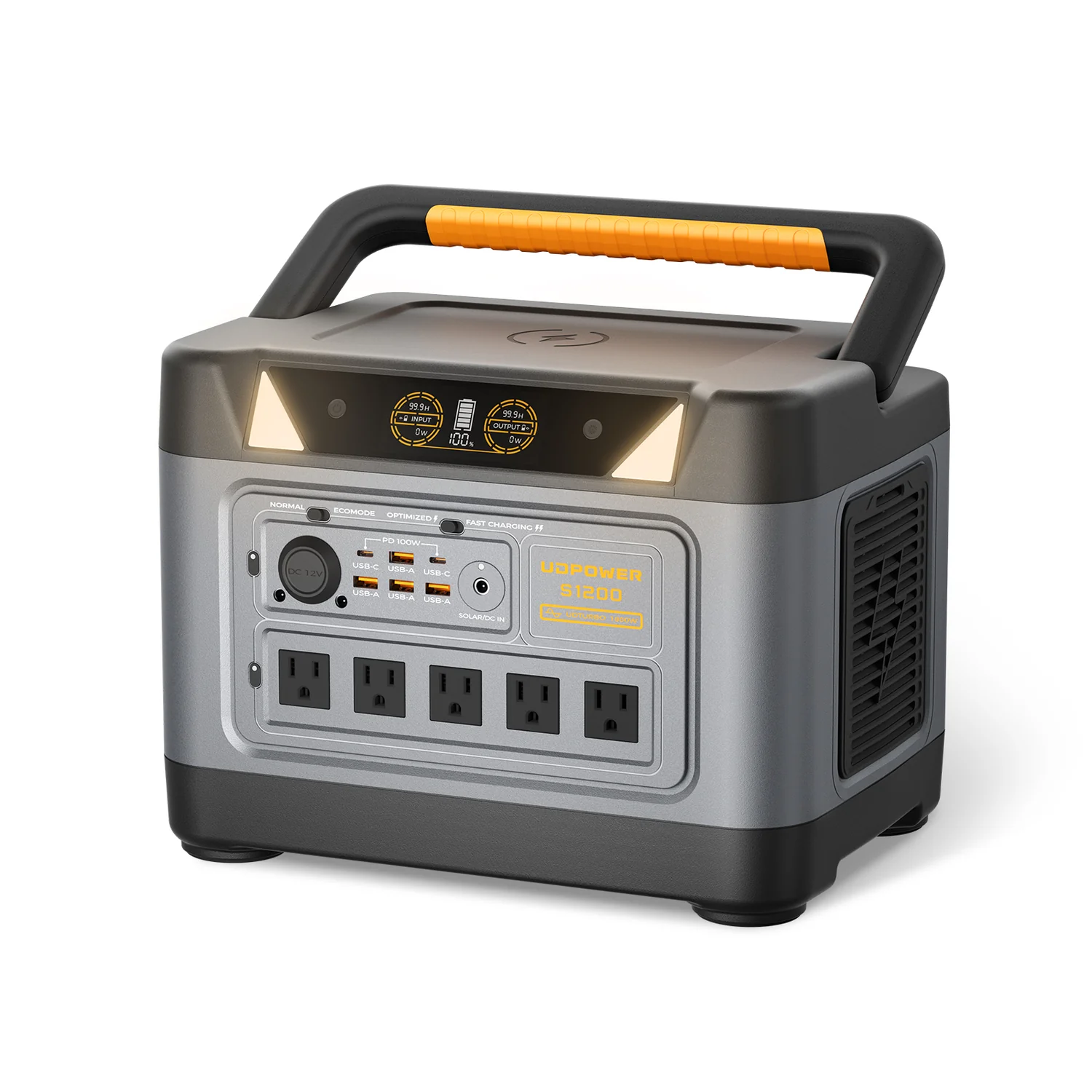 UDPOWER S1200 Portable Power Station 1200W (Surge 1800W), Max 400W Solar Input, UPS, UL2743, for Home RV Emergency, Pure Sine Wave Visit the UDPOWER Store - Image 2