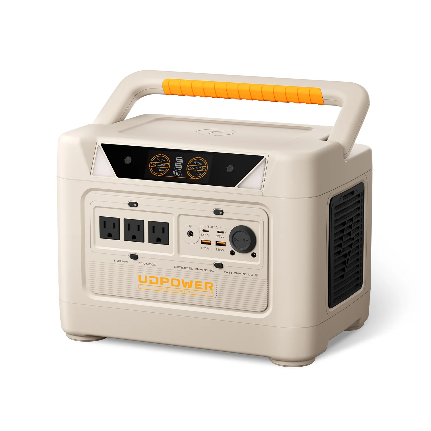 UDPOWER S1200 Portable Power Station 1200W (Surge 1800W), Max 400W Solar Input, UPS, UL2743, for Home RV Emergency, Pure Sine Wave Visit the UDPOWER Store - Image 3