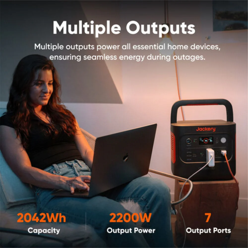 Jackery Explorer 2000 v2 Portable Power Station | 2042Wh | 2200W | 400W Solar Input - Image 11