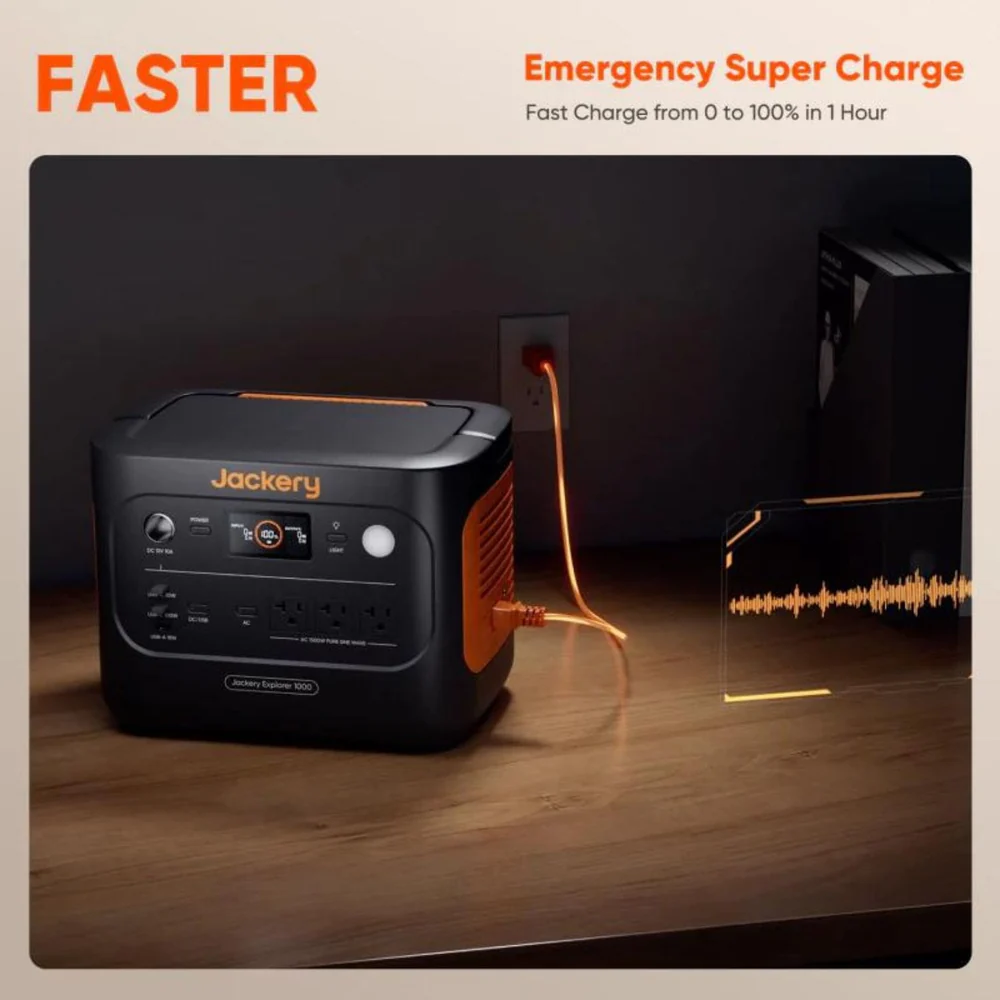 Jackery Explorer 1000 v2 Portable Power Station | 1070Wh | 1500W | 400W Solar Input - Image 7
