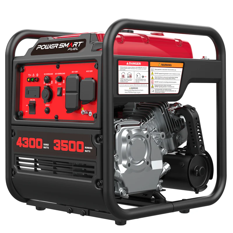PowerSmart 4300-Watt Portable Generator with Inverter Technology, 3500W Rated, 223cc 4-Stroke Gas Powered Engine, 30 Amp for Home Backup, Camping, Emergency - Image 2