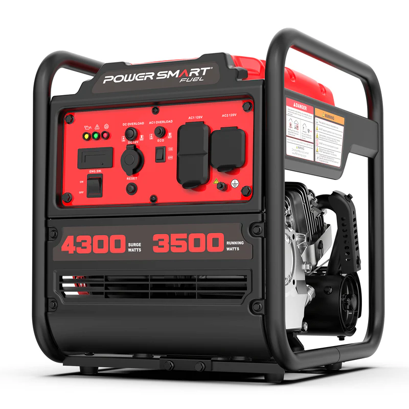 PowerSmart 4300-Watt Portable Generator with Inverter Technology, 3500W Rated, 223cc 4-Stroke Gas Powered Engine, 30 Amp for Home Backup, Camping, Emergency - Image 3