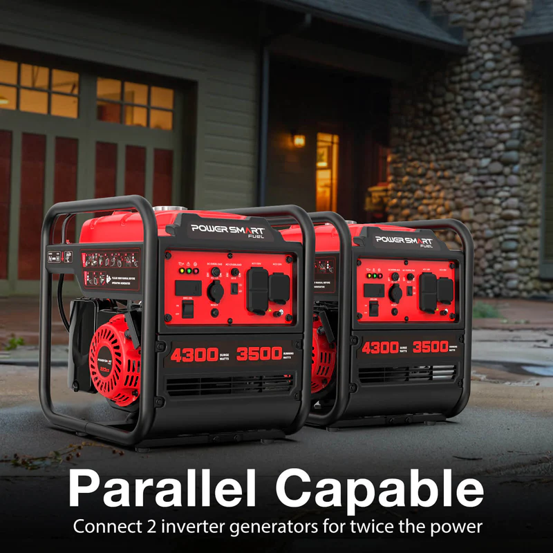 PowerSmart 4300-Watt Portable Generator with Inverter Technology, 3500W Rated, 223cc 4-Stroke Gas Powered Engine, 30 Amp for Home Backup, Camping, Emergency - Image 4