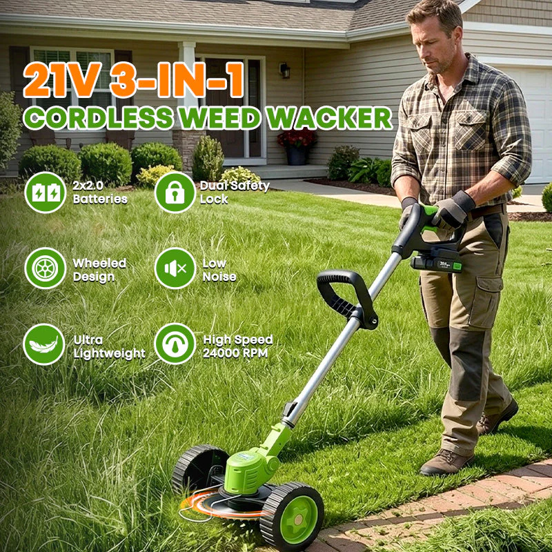 IToolMax 3 In 1 Cordless Grass Trimmer, Weed Eater and Edger - Image 8