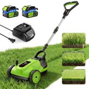 IToolMax 8.7-Inch Small Electric Lawn Mower for Yards & Gardens