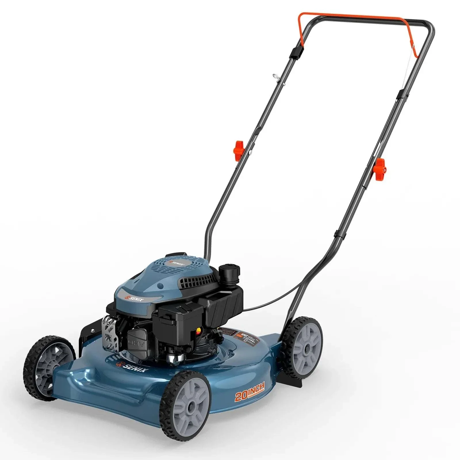 Senix 20″ 144cc 4-Cycle Gas Push Lawn Mower with Side Discharge LSPG-L4