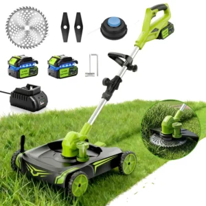 IToolMax 12-Inch Electric Weed Wacker & Eater with Detachable 4-Wheel Base