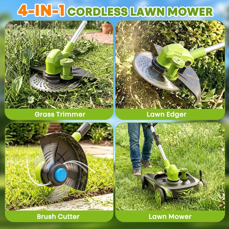IToolMax 12-Inch Electric Weed Wacker & Eater with Detachable 4-Wheel Base - Image 8