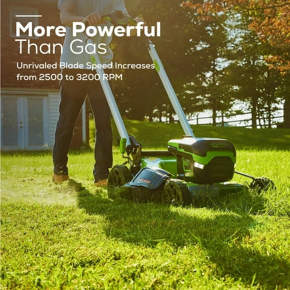 Greenworks 60V 21″ Cordless Brushless Lawn Mower with 5.0Ah Battery & Charger 2531602 - Image 4