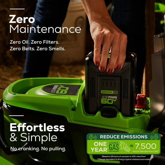 Greenworks 60V 21″ Cordless Brushless Lawn Mower with 5.0Ah Battery & Charger 2531602 - Image 6