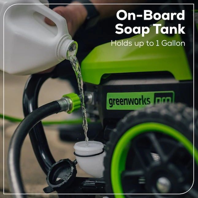 Greenworks 3000-PSI 2.0-GPM Cold Water Electric Pressure washer with 5 Spray Tips - Image 8