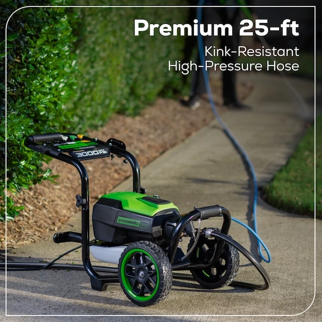 Greenworks 3000-PSI 2.0-GPM Cold Water Electric Pressure washer with 5 Spray Tips - Image 9