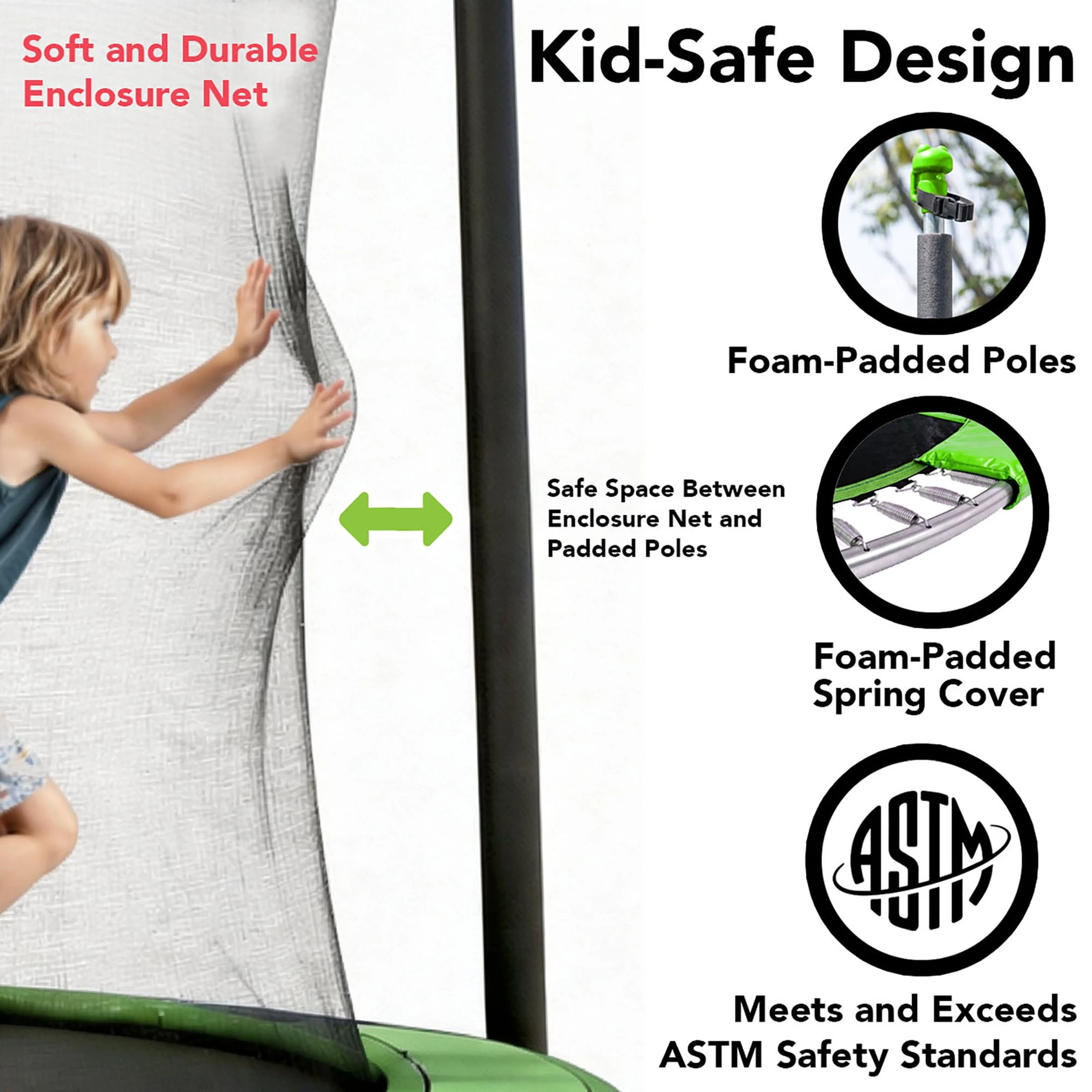 Sportspower BouncePro 14ft Trampoline Meets ASTM Safety Standards, Heavy-Duty Rust-Resistant Steel Frame, UV-Resistant Jump Mat & Safety Net - Image 10