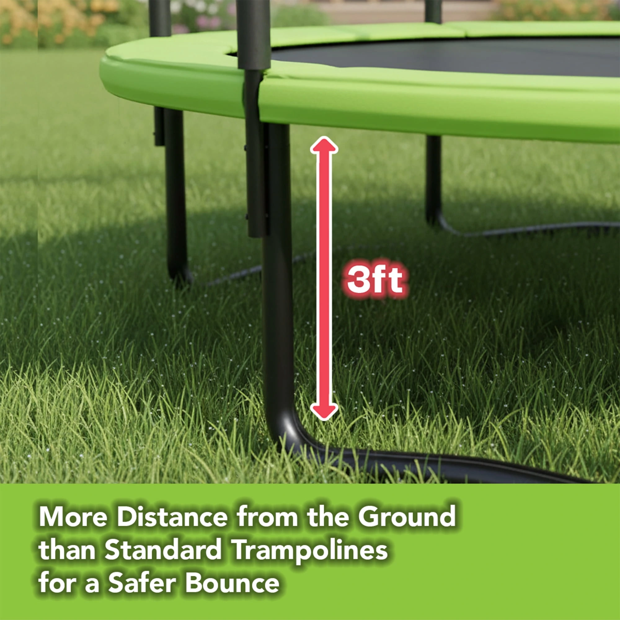 Sportspower BouncePro 14ft Trampoline Meets ASTM Safety Standards, Heavy-Duty Rust-Resistant Steel Frame, UV-Resistant Jump Mat & Safety Net - Image 8