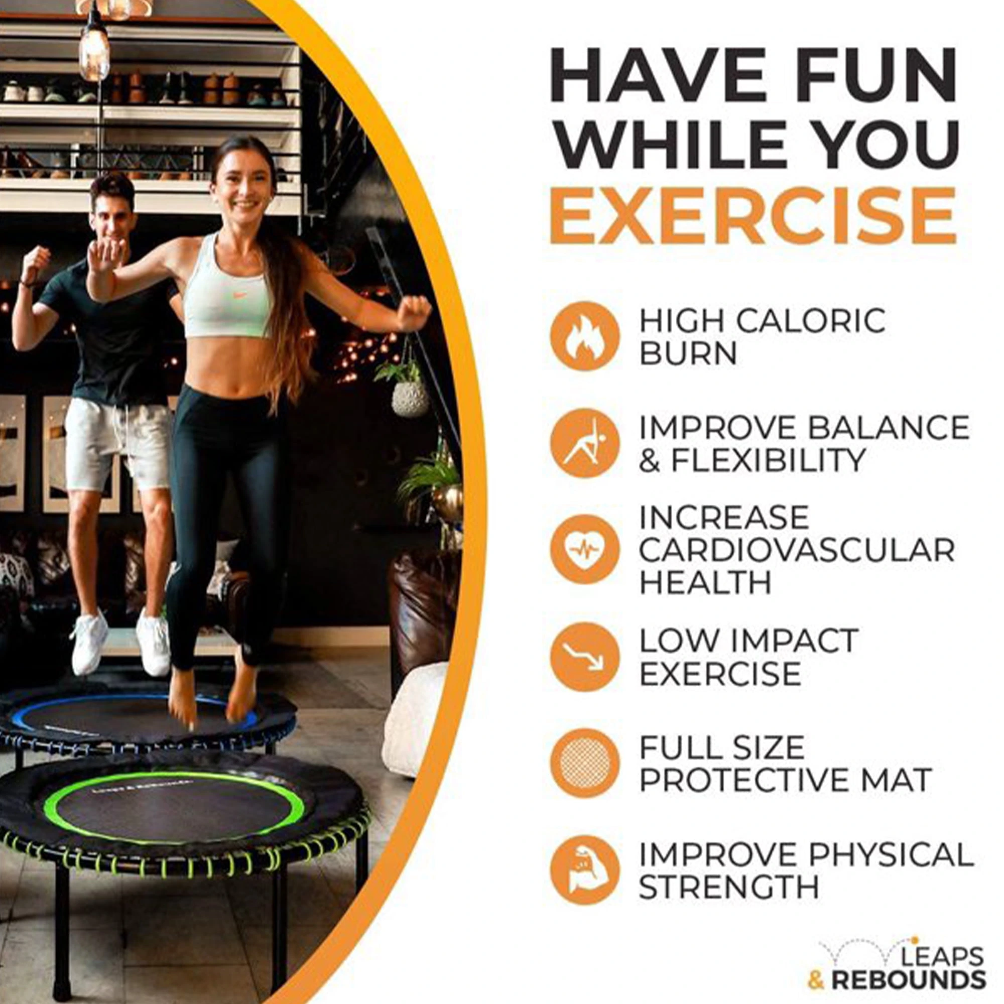 The Leaps & ReBounds Fitness Trampoline – Bungee Rebounder - Image 11