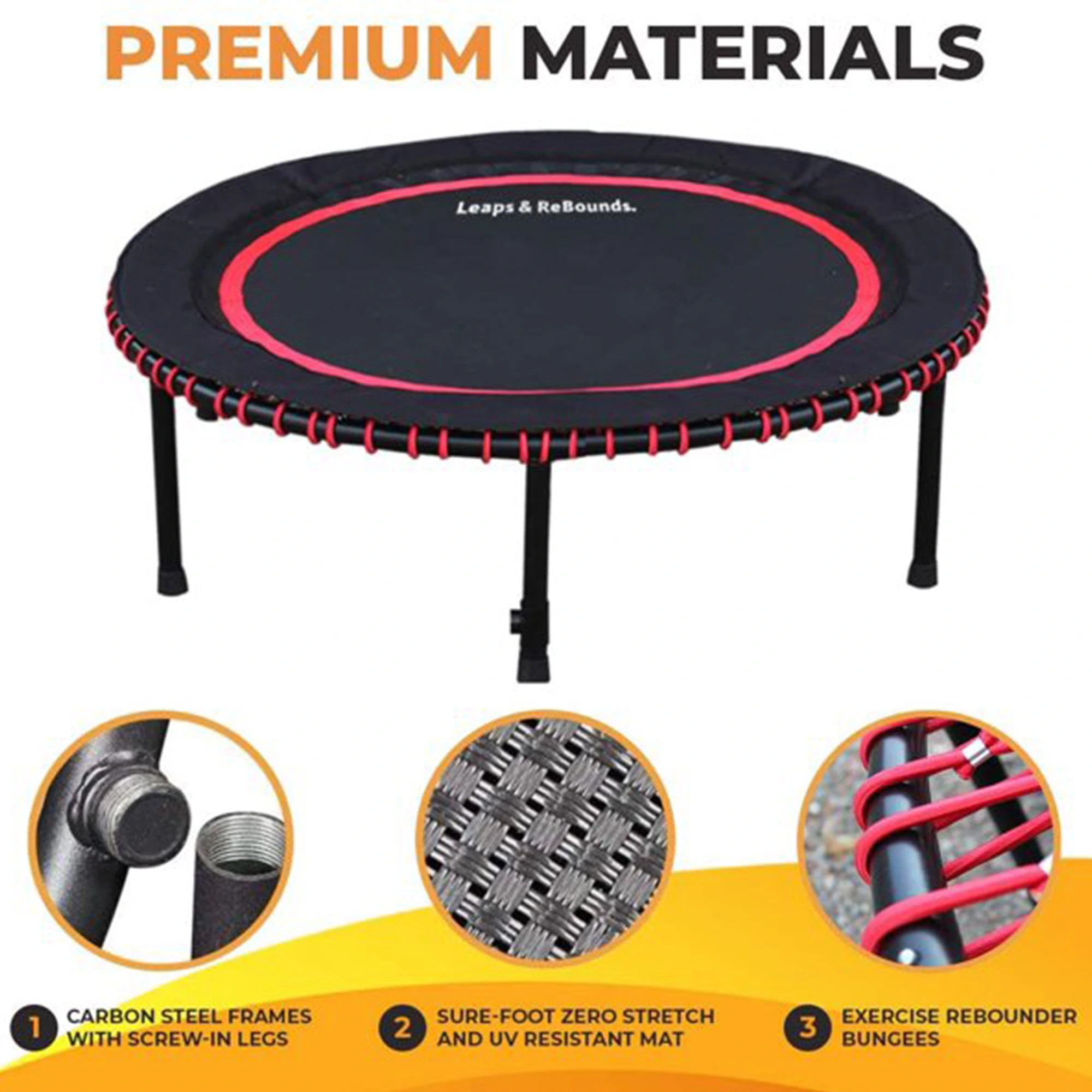 The Leaps & ReBounds Fitness Trampoline – Bungee Rebounder - Image 5