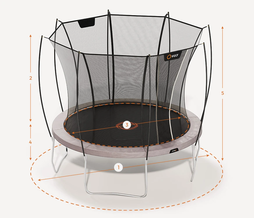 Vuly Trampoline Ultra 2 Round with Enclosure Large 13ft for Kids - Image 3