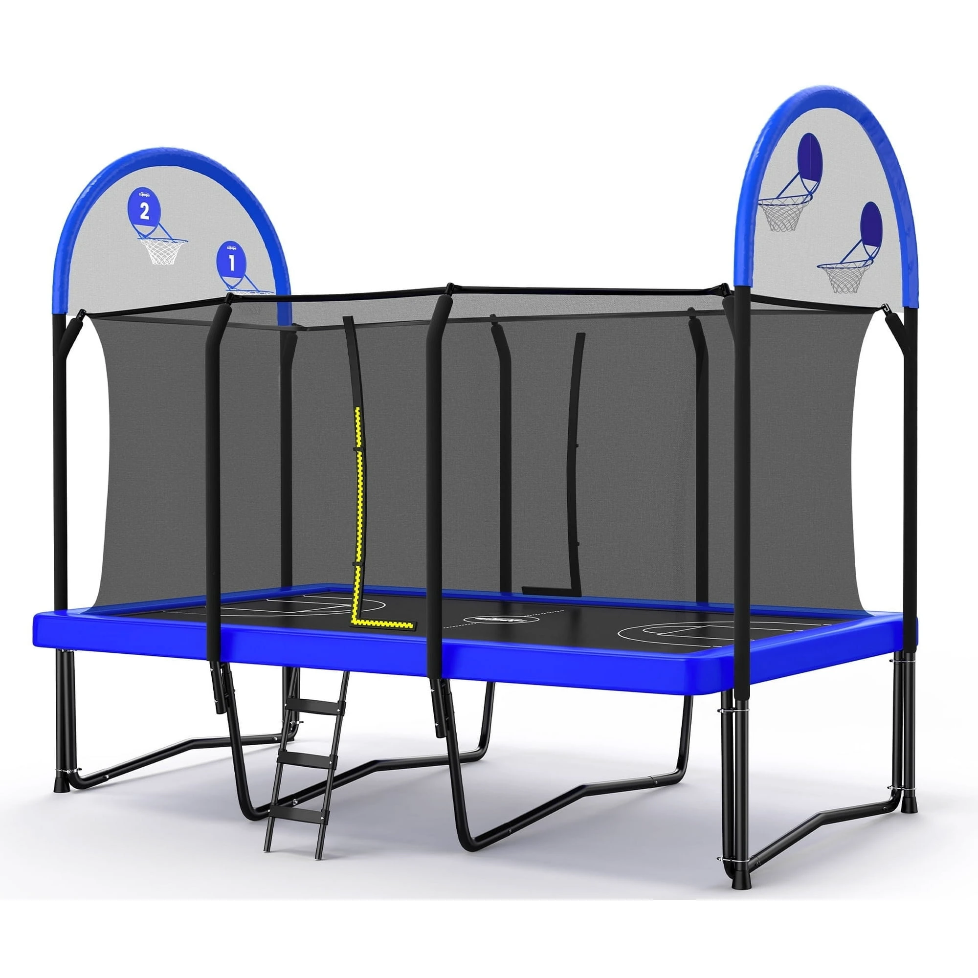 Zupapa 1500LBS Weight Capacity Rectangle Trampoline Basketball Hoop 10x17FT 9X15FT 8X14FT Outdoor Square Gymnastics Trampolines for Kids Adults - Image 2