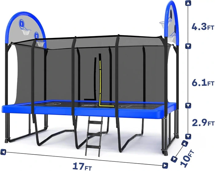 Zupapa 1800LBS/2500LBS Rectangular Trampoline - Image 12