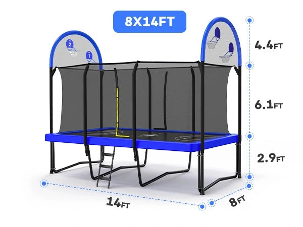Zupapa 1800LBS/2500LBS Rectangular Trampoline - Image 14